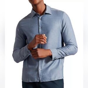 Ted Baker Chrotone Long Sleeve Herringbone Shirt Size 5 (XL)